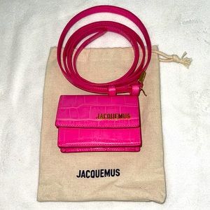 JACQUEMUS
Pink Croc 'La Ceinture Bello' Pouch